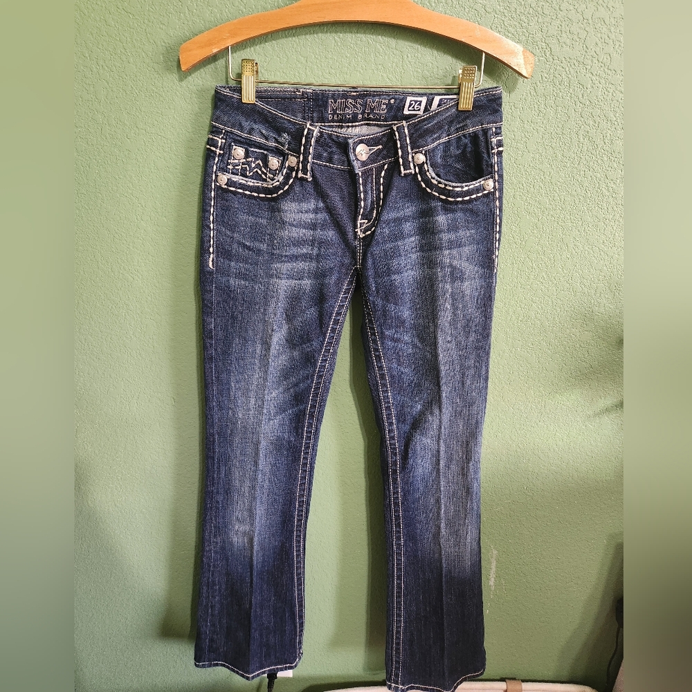 Miss Me Irene Women's Dark Blue Boot Cut Jeans Size 26